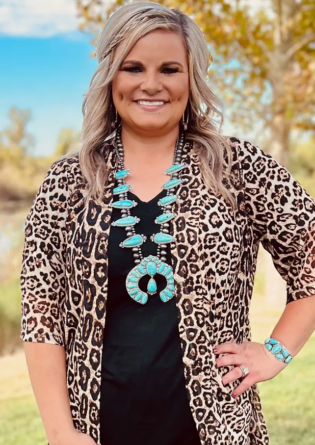 WESTERN DIVA Leopard Cardigan