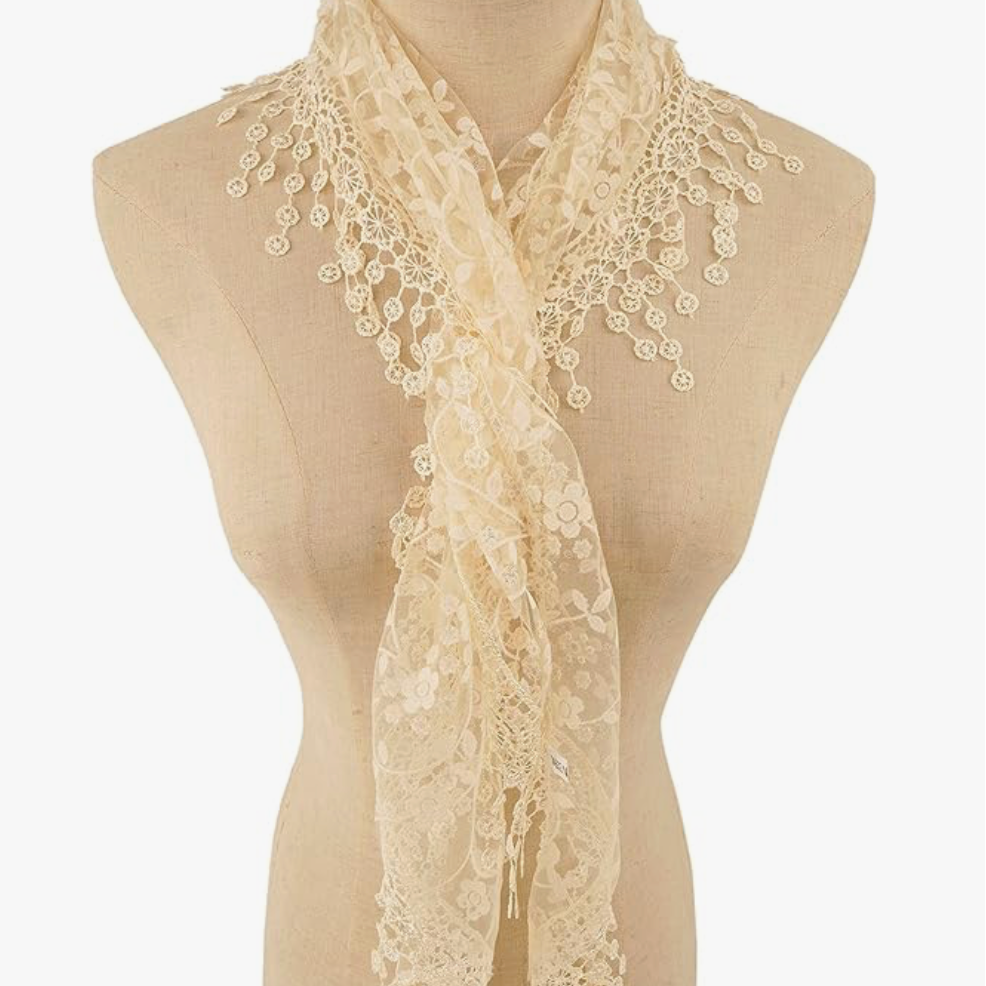 Lace Fringe Scarf