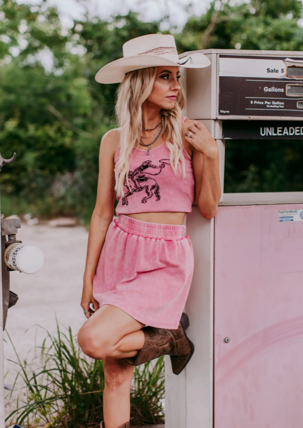 BRONCO BUSTIN TOP & SKORT SET