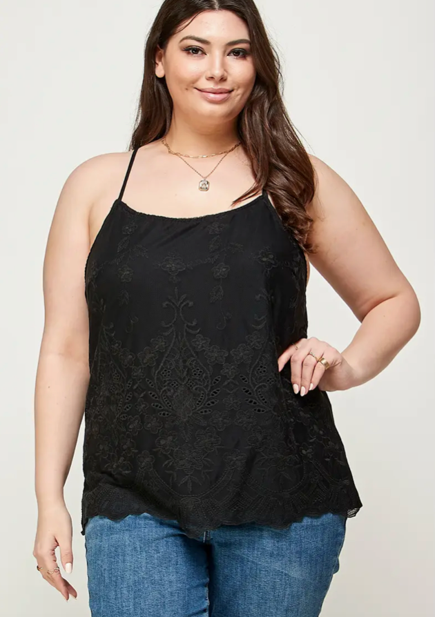 HOT FAUX LACE CAMI