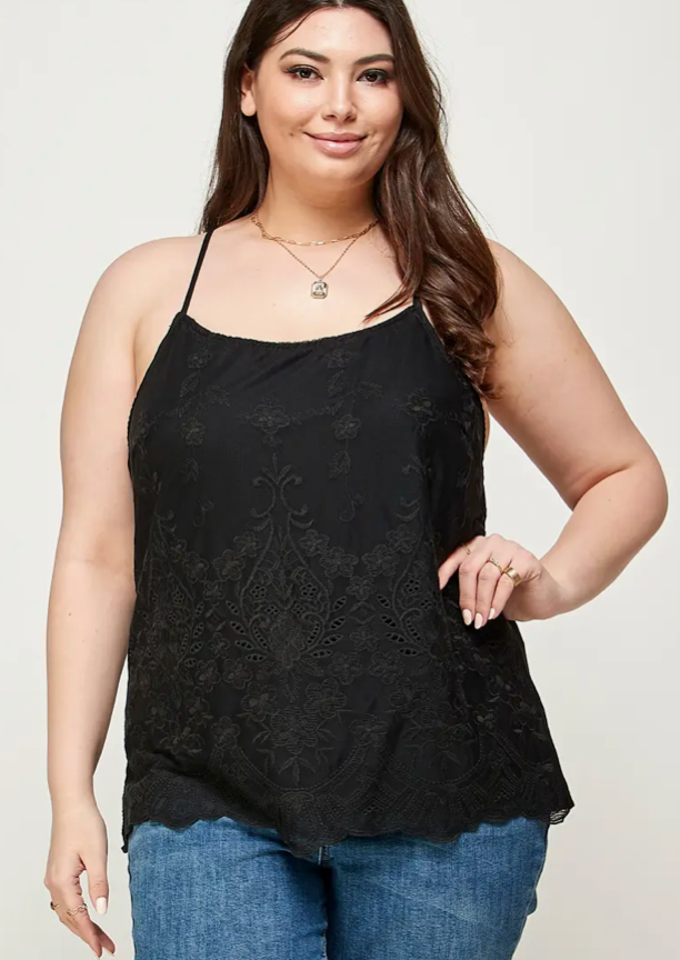 HOT FAUX LACE CAMI