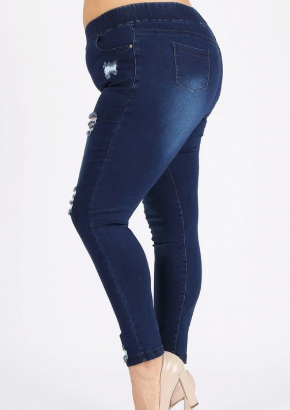 ON THE FLY Distressed Jeggings