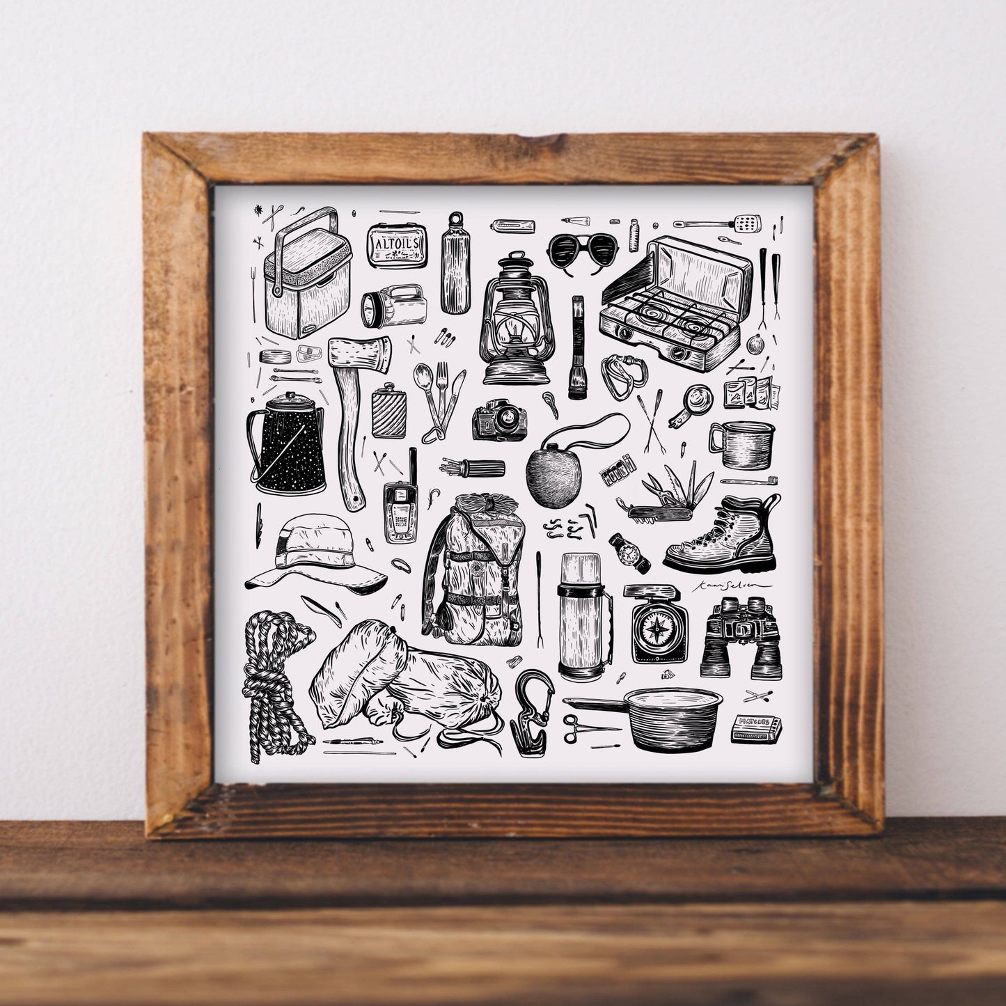 Camping Essentials Print
