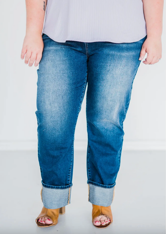 BOYFRIEND Cuffed Jeans