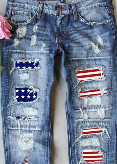 AMERICAN PRIDE PATCH JEAN