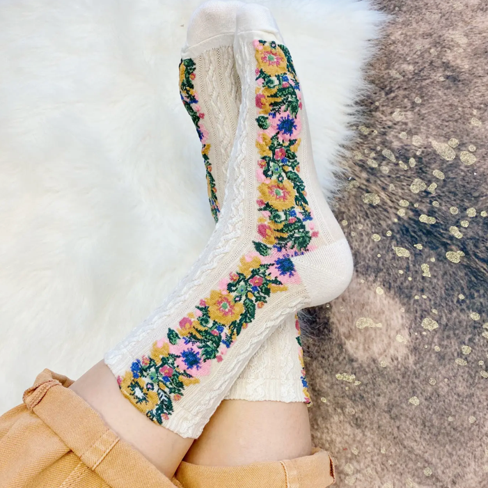 NOBLE FLORAL SOCKS