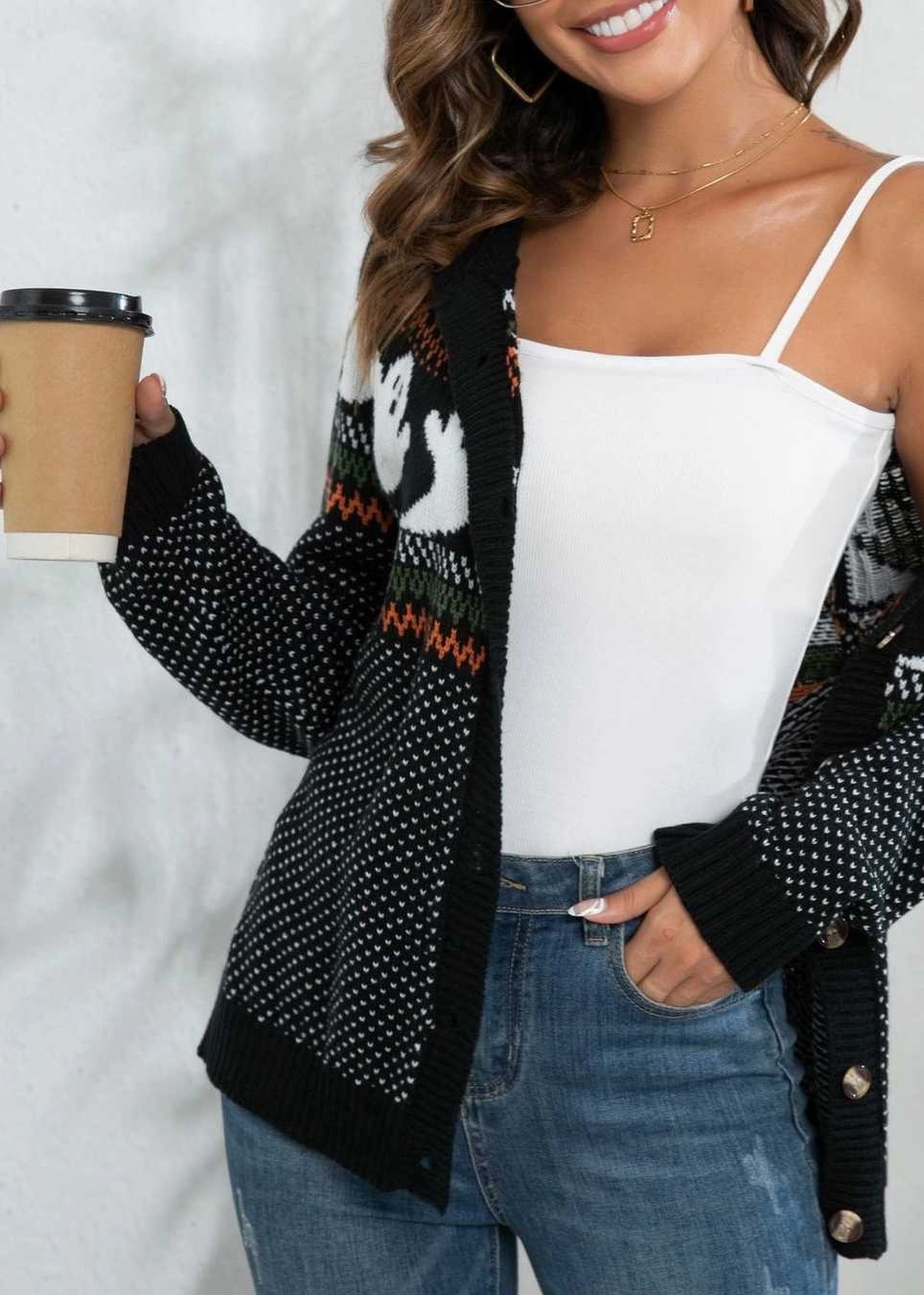 Ghosted! Button up Sweater