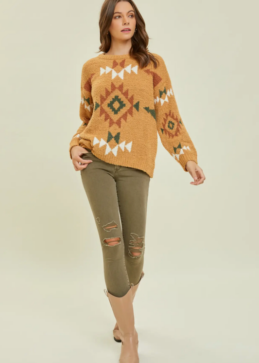 Western Cozy Aztec Sweater