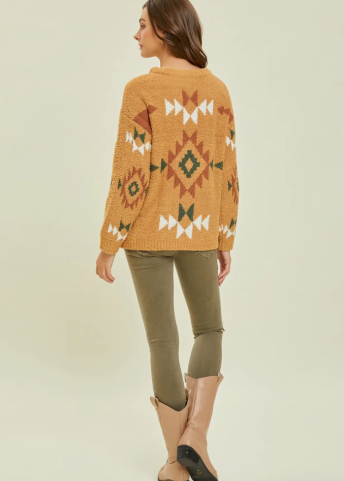 Western Cozy Aztec Sweater