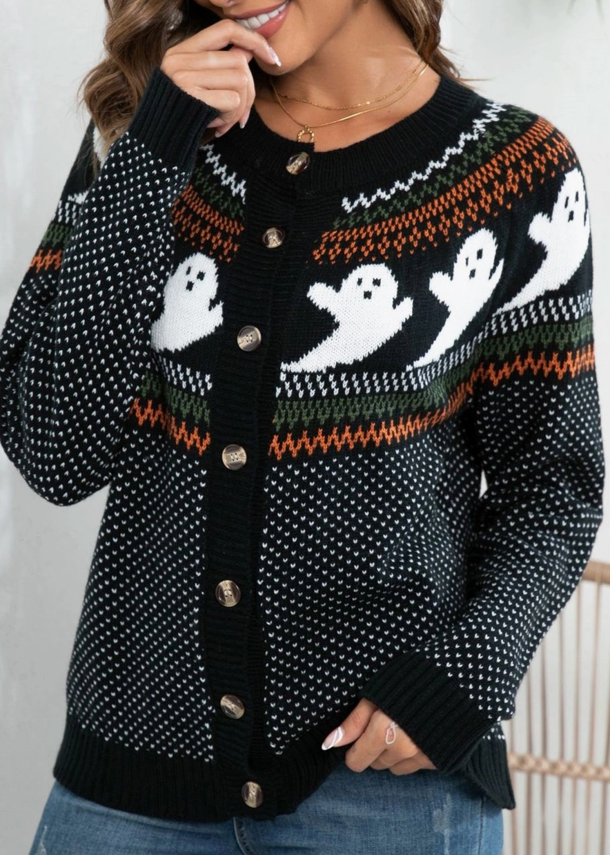 Ghosted! Button up Sweater