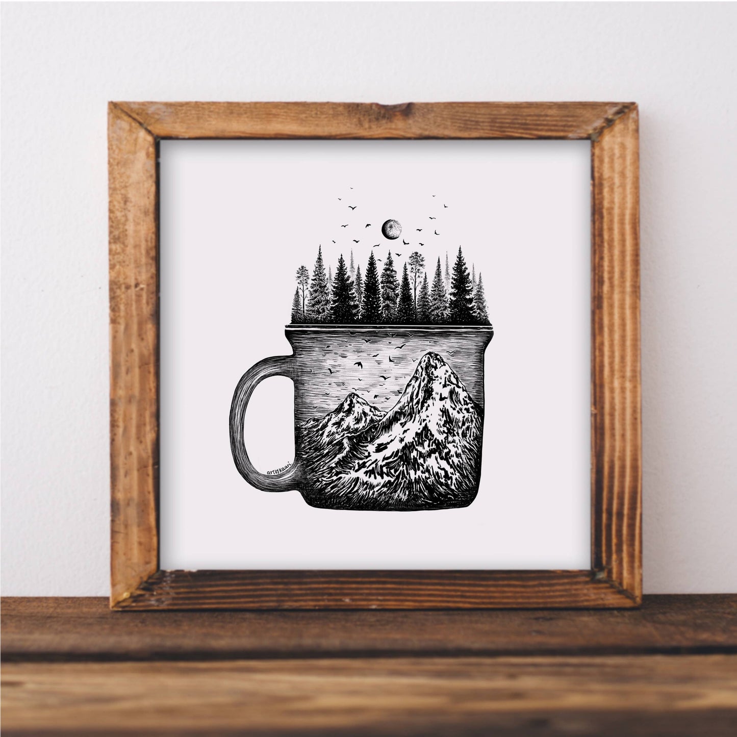 Forested Coffee Mug Print